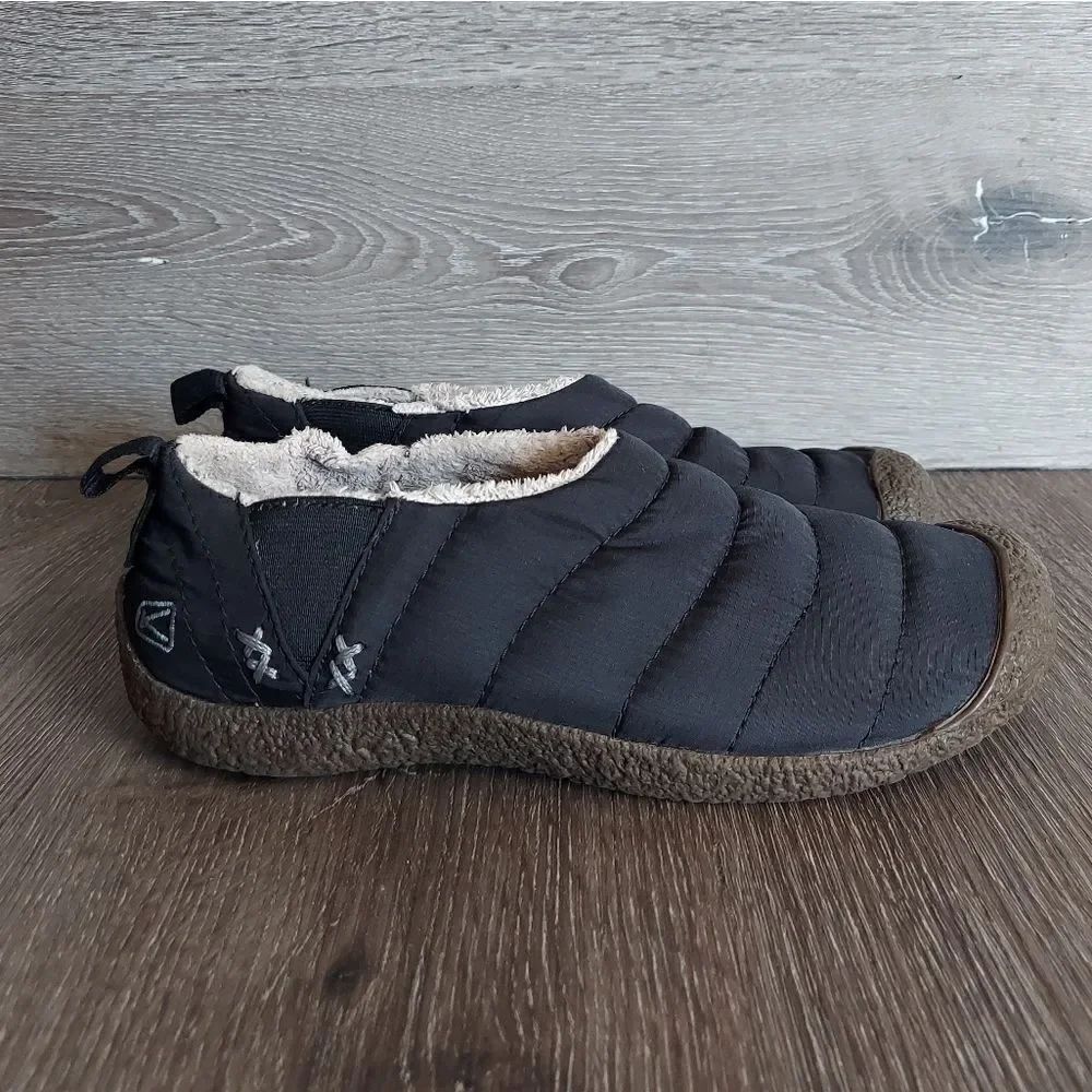 Keen Cush Howser Quilted Fur Lined Bootie Loafer Shoe Women's Size: 9 Black
